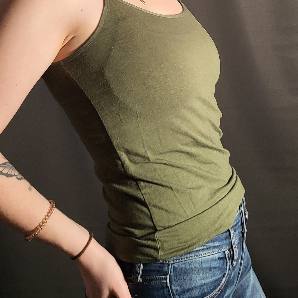 Time and Tru Sage Green Women's Tank Top